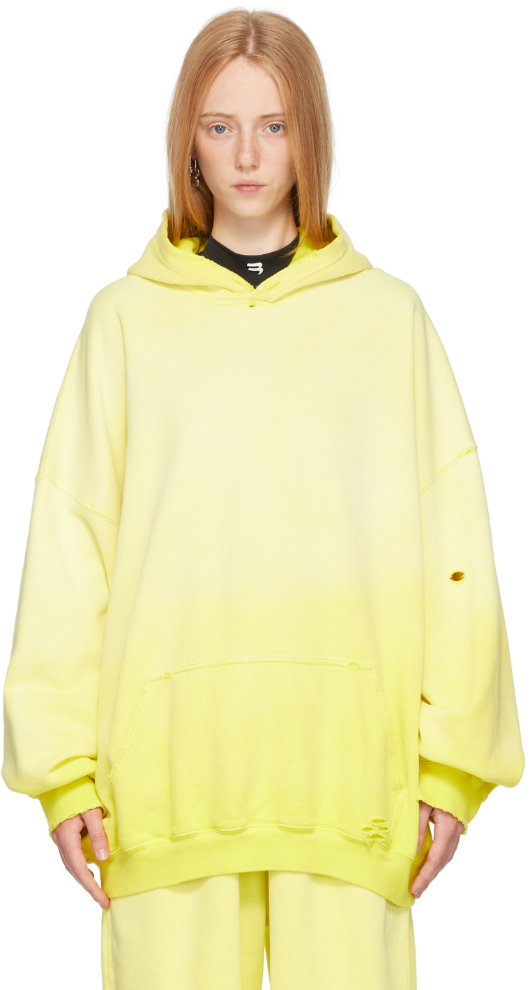 Balenciaga: Yellow Boxy Hoodie | SSENSE