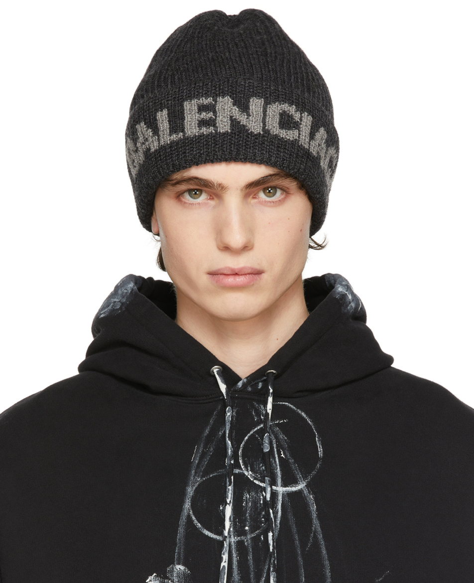 balenciaga logo beanie