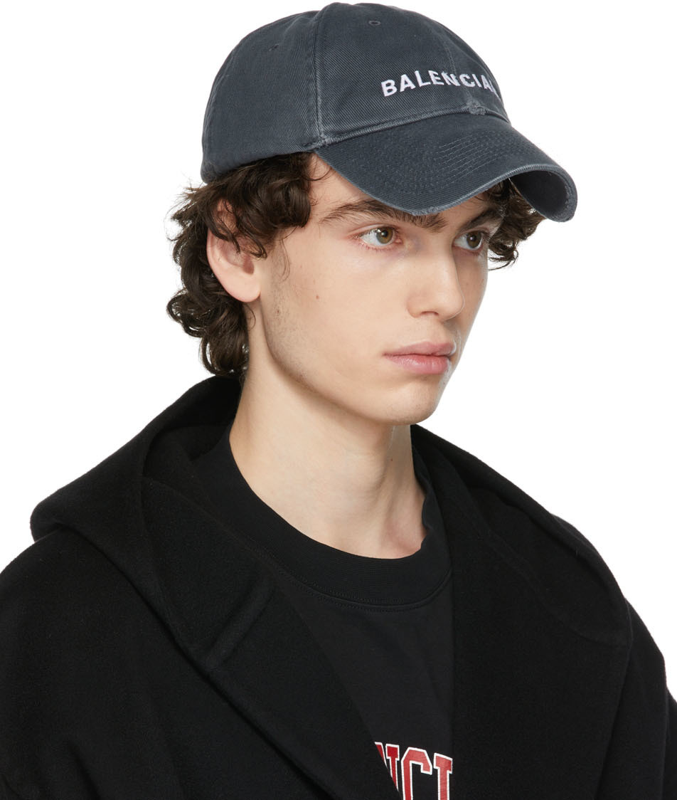Balenciaga Grey Front Logo Cap | Smart Closet