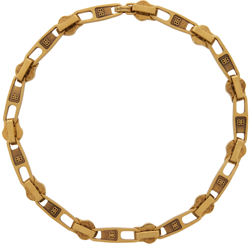 Balenciaga Gold Zip Necklace In 0604 Gold | ModeSens