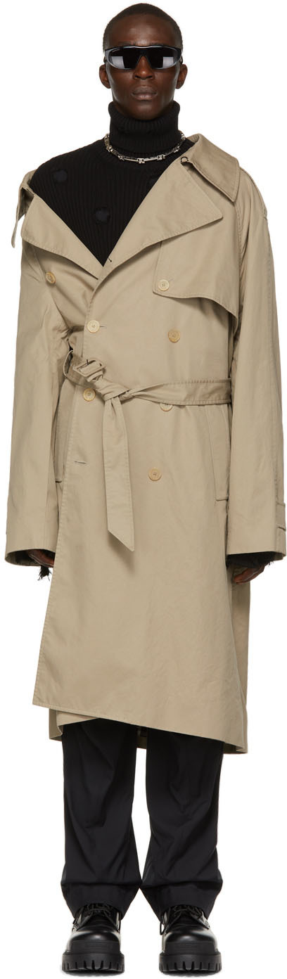 drop shoulder trench coat