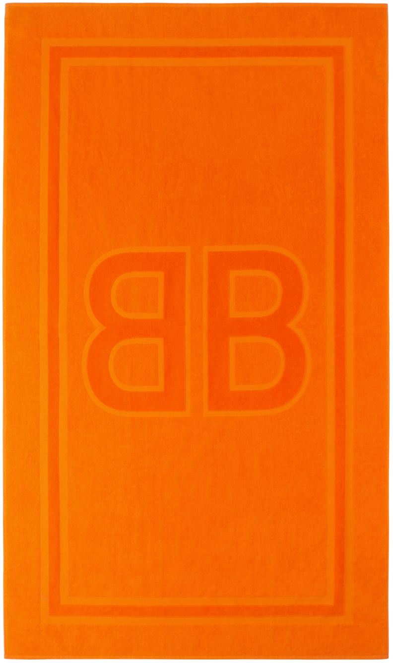 HOT; インテリア Balenciaga / BB大判ビーチタオル オレンジ 日用品 - 日用品/生活雑貨/旅行