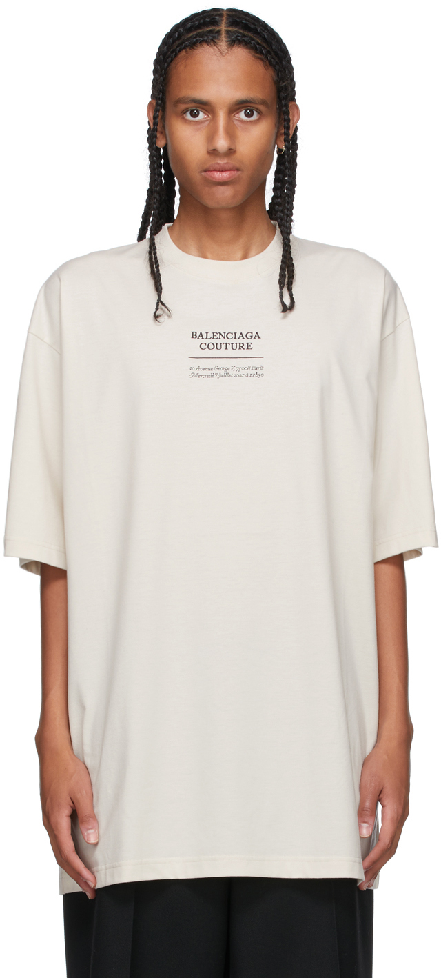 Balenciaga Off-White Couture Boxy T-Shirt