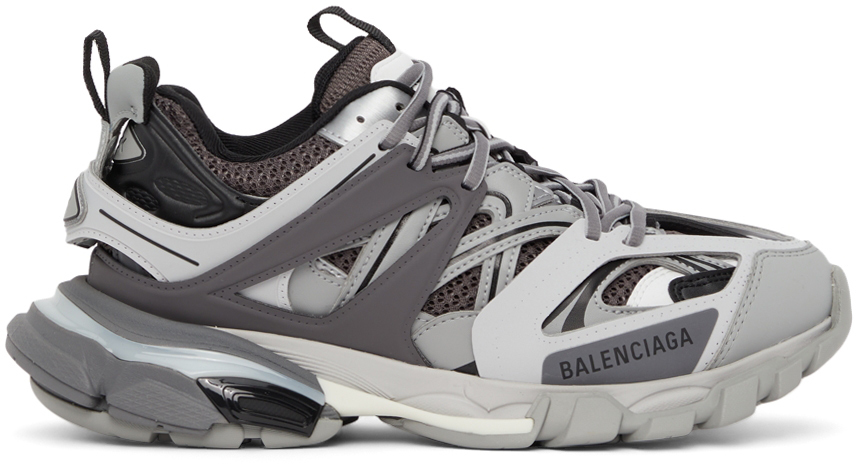 Balenciaga: Grey Track Sneakers | SSENSE UK