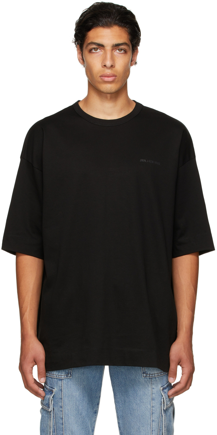 Juun.J Black Oversized 'Rencontre' T-Shirt | Smart Closet