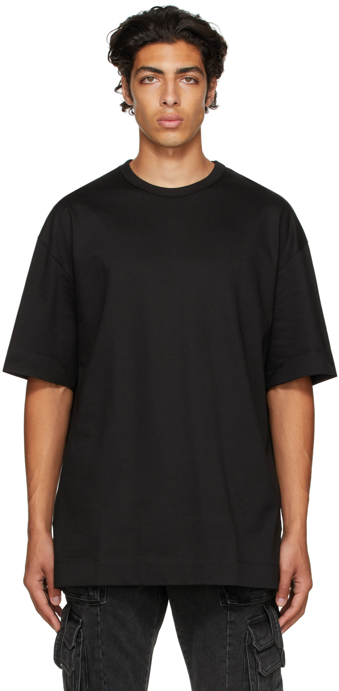 Juun.J: Black Logo T-Shirt | SSENSE