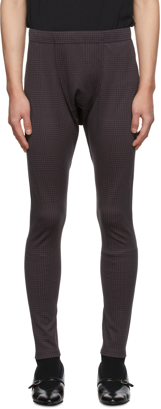 Black & Grey Glen Check Lounge Pants