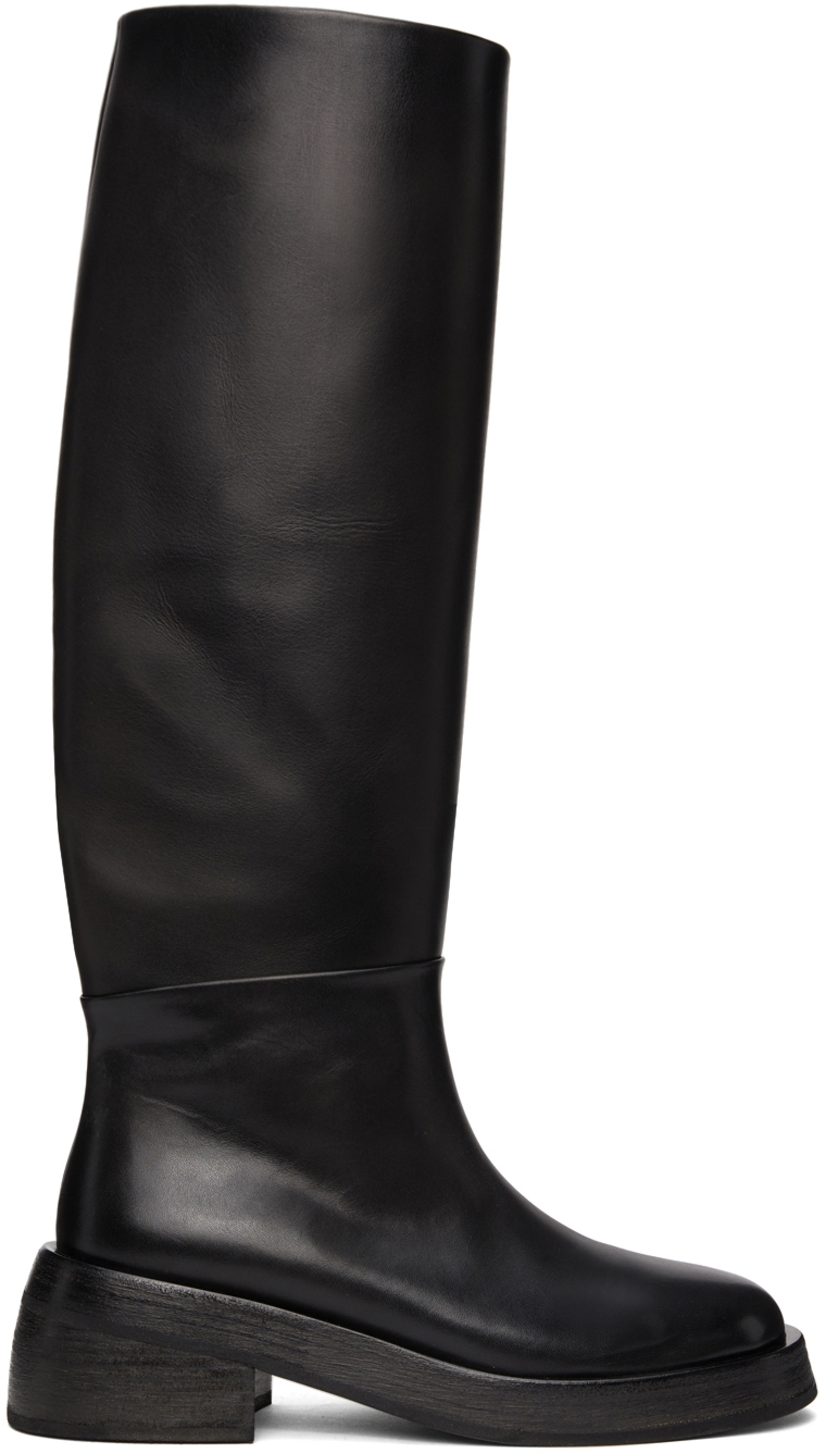 Black Fondello Tall Boots by Marsèll on Sale