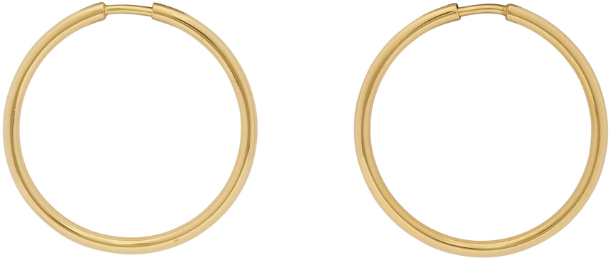 Maria Black Gold Senorita 25 Hoop Earrings | Smart Closet