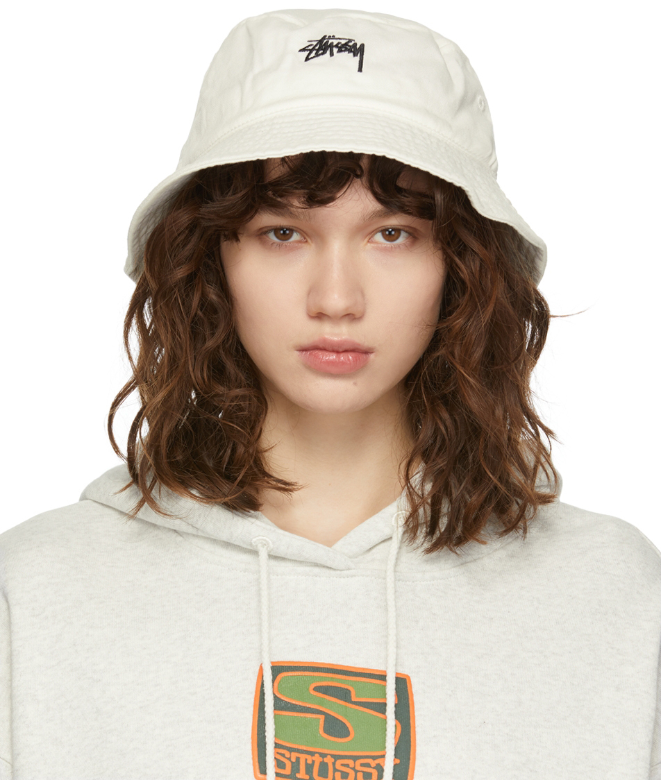 stussy stock bucket hat natural