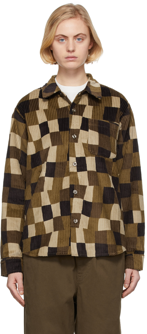 Stüssy Brown Wobbly Check Sweater Vest | Smart Closet