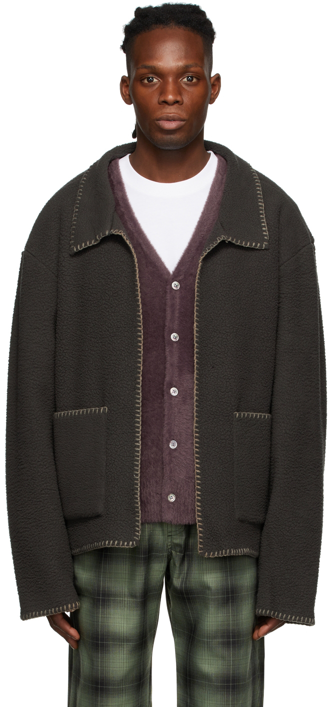 Stüssy Grey Woodsy Blanket Stitch Jacket | Smart Closet