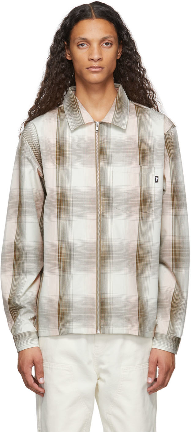 pink plaid button up shirt