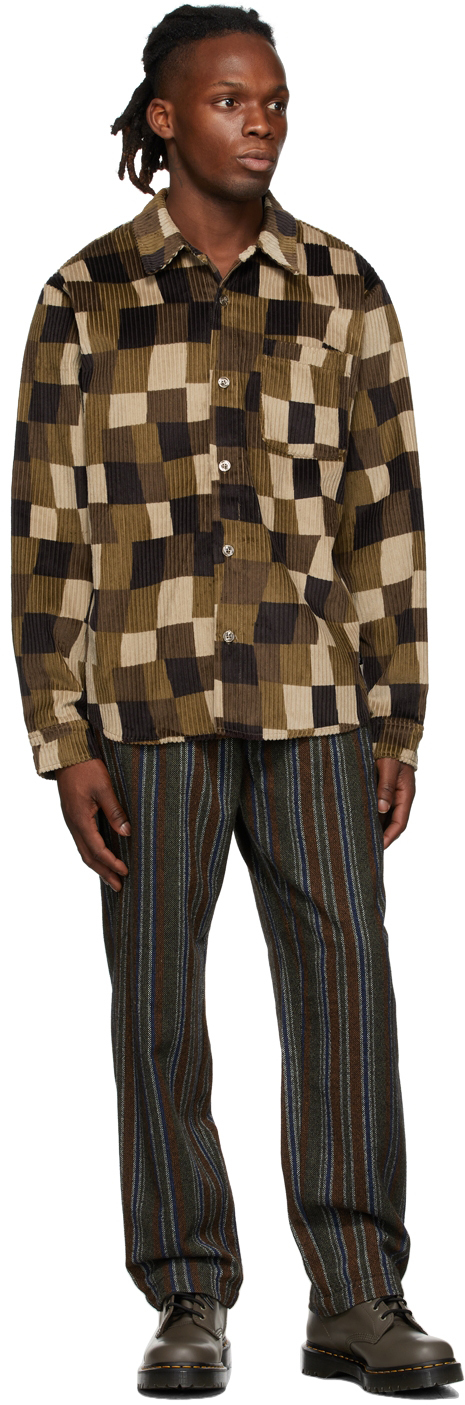 Stüssy Brown Wobbly Check Sweater Vest | Smart Closet
