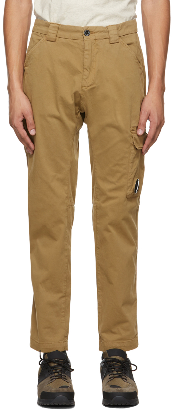 C.P. Company Tan Stretch Sateen Utility Trousers