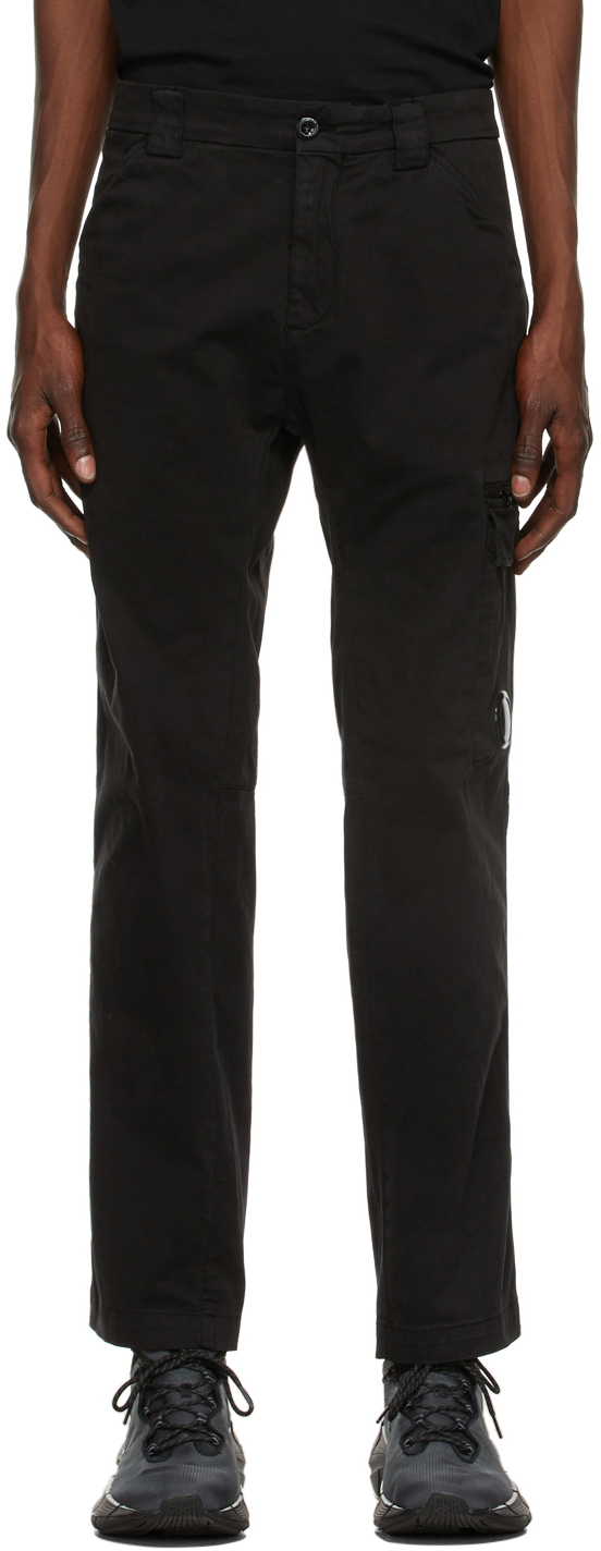C.P. Company Black Stretch Sateen Trousers