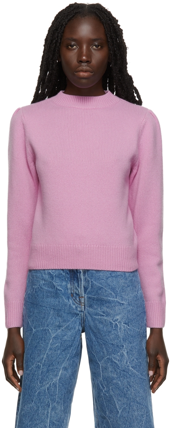 Dries Van Noten Pink Wool Crewneck Sweater