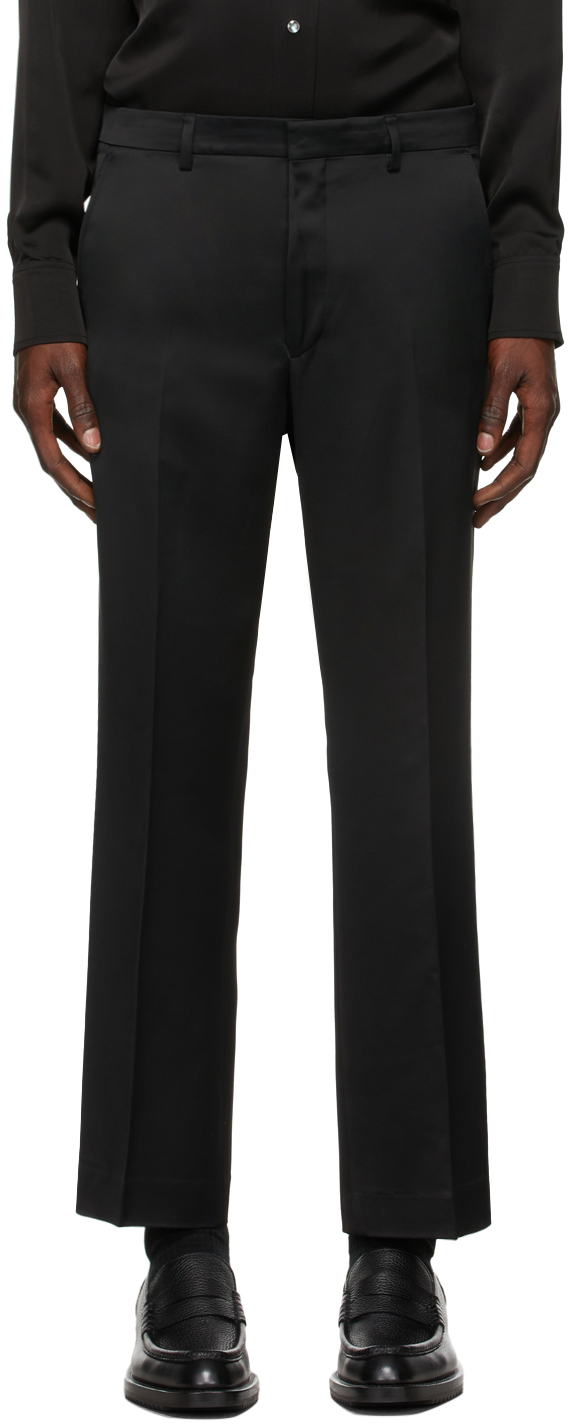 Buy Black Cotton Satin Pants by ANTAR AGNI at Ogaan Online Shopping Site