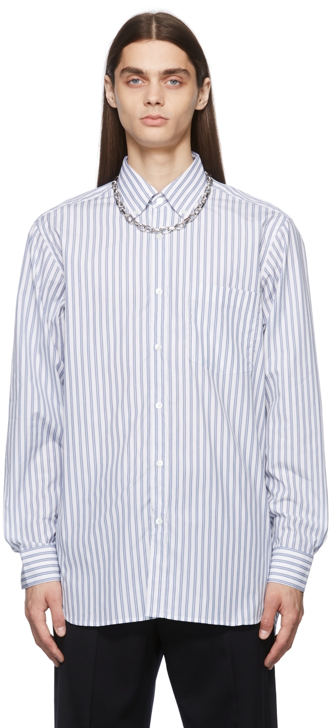Dries Van Noten: Poplin Stripe Shirt | SSENSE