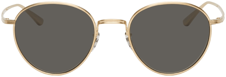 The Row Gold Oliver Peoples Edition Brownstone 2 Sunglasses 