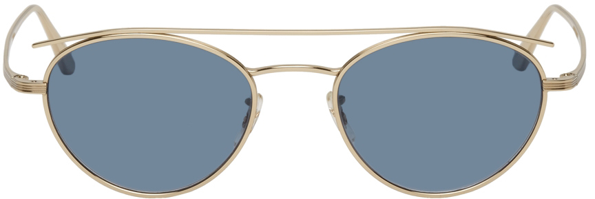 The Row Gold Oliver Peoples Edition Hightree Sunglasses | Smart Closet