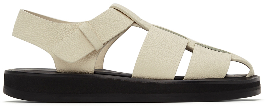 The Row Off-White Fisherman Sandals