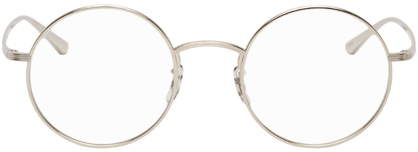 The Row: Silver Oliver Peoples Edition After Midnight Glasses | SSENSE