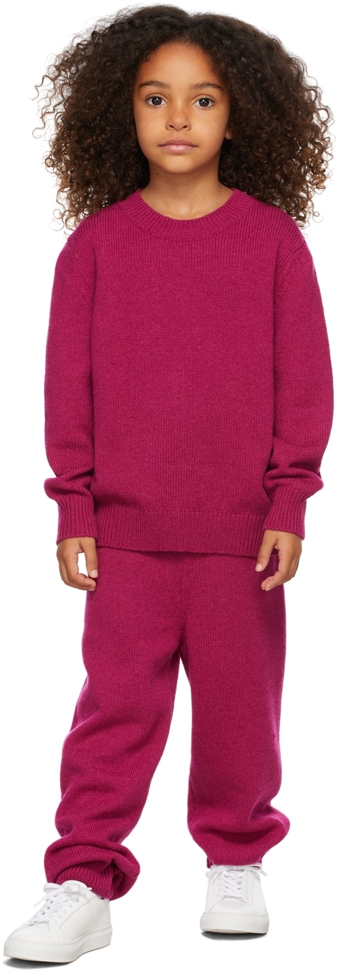 The Row Kids Pink Cashmere Louie Lounge Pants Smart Closet