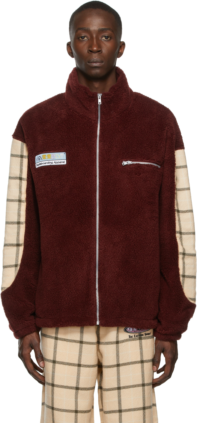 Burgundy Fleece Jacket