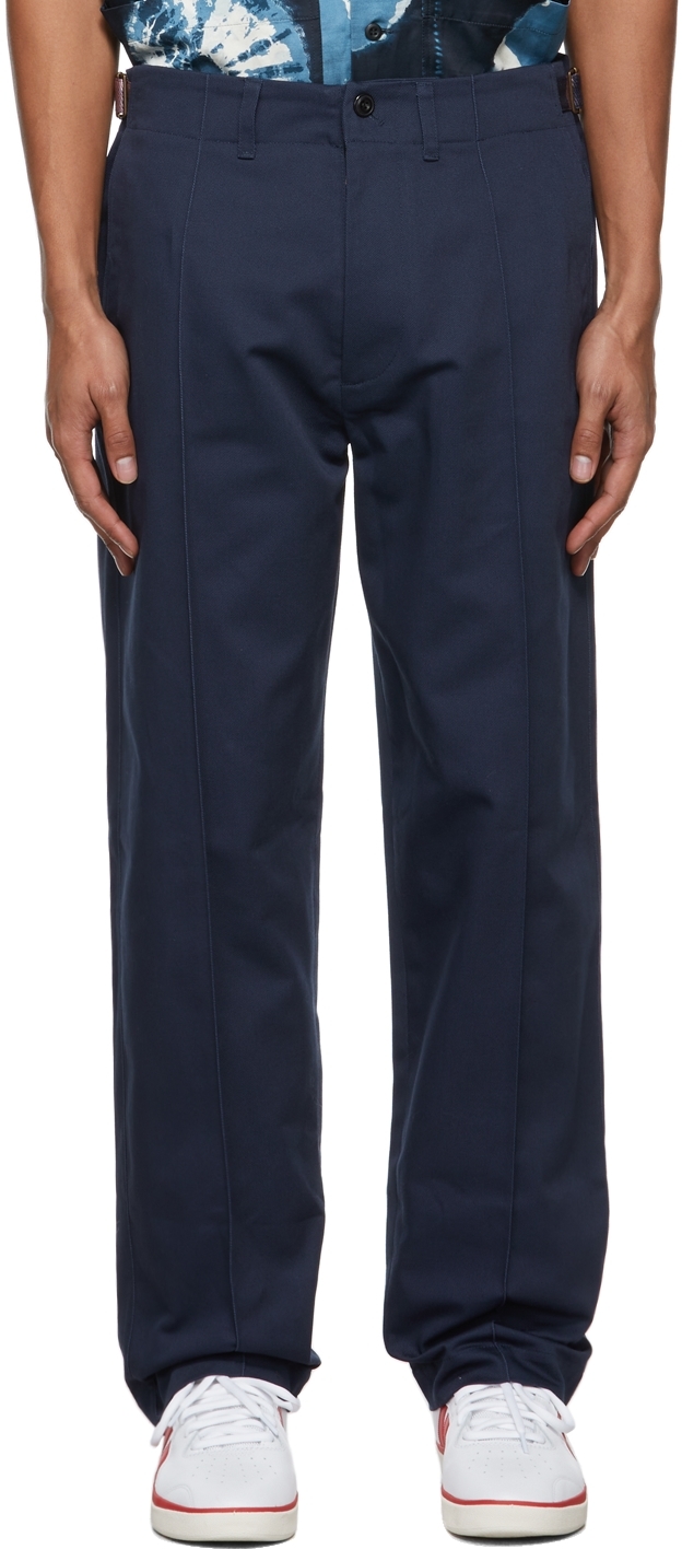 Navy 70s Trousers