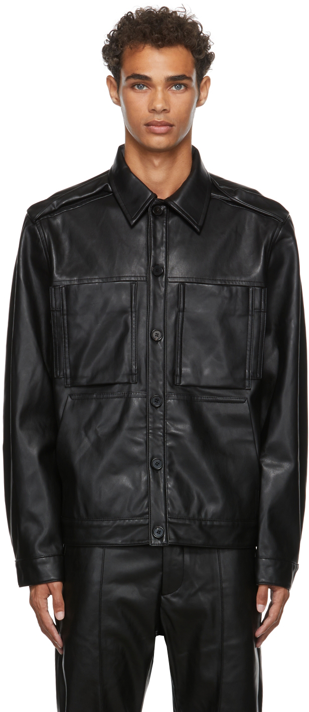 Cornerstone: Faux-Leather Jacket | SSENSE