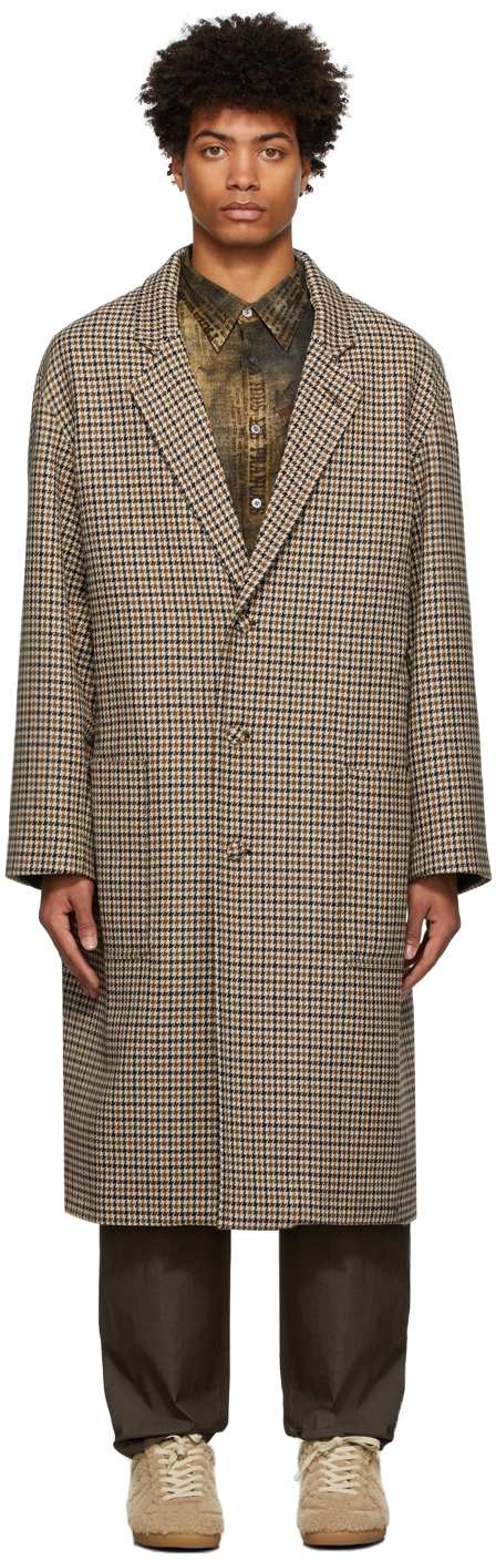 Beige Houndstooth Coat by Davi Paris on 