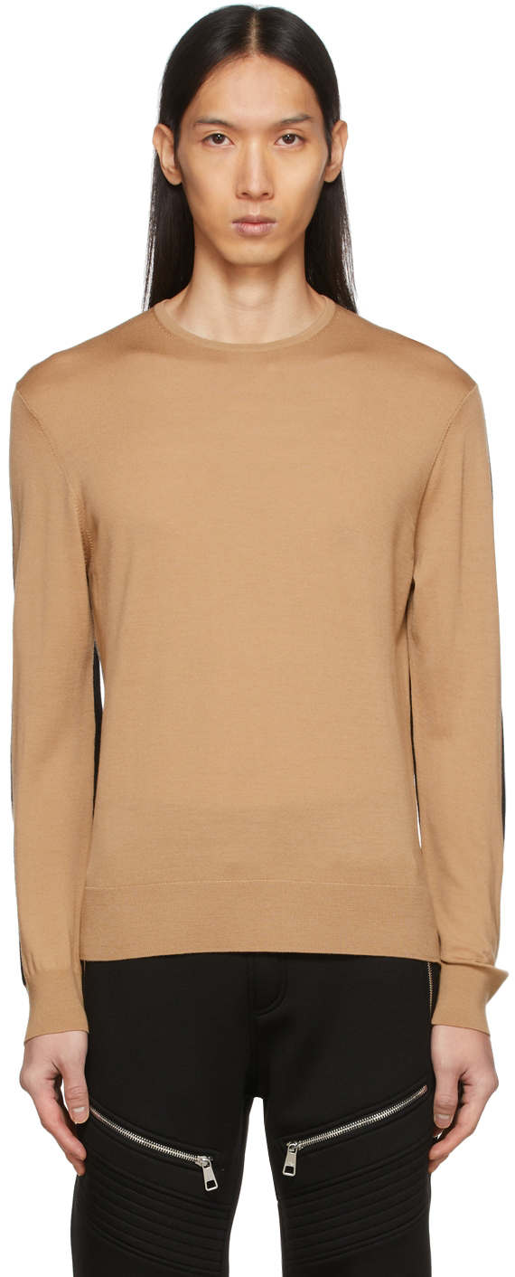 Beige Tricolor Modernist Sweater