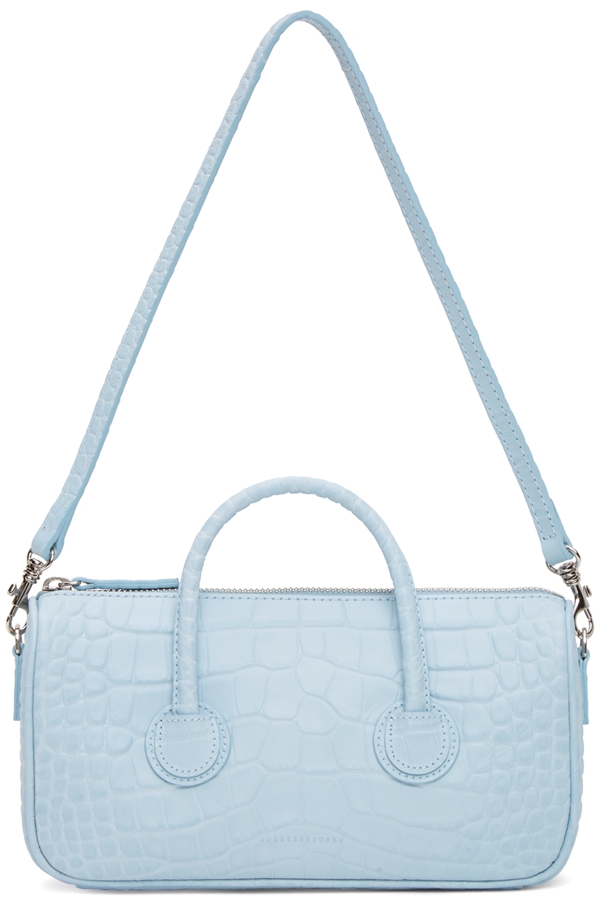 Blue Croc Small Zipper Bag by Marge Sherwood on Sale