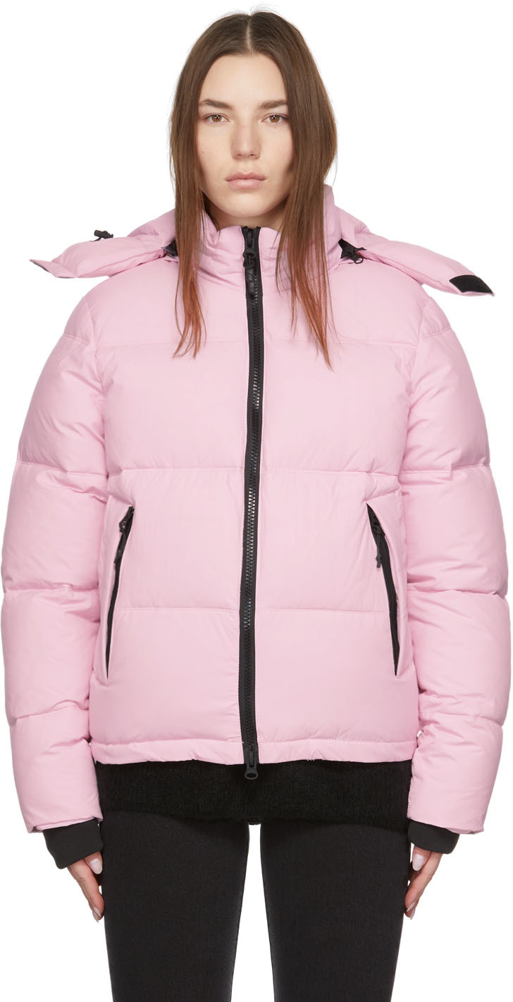 The Very Warm: Pink Puffer Jacket | SSENSE