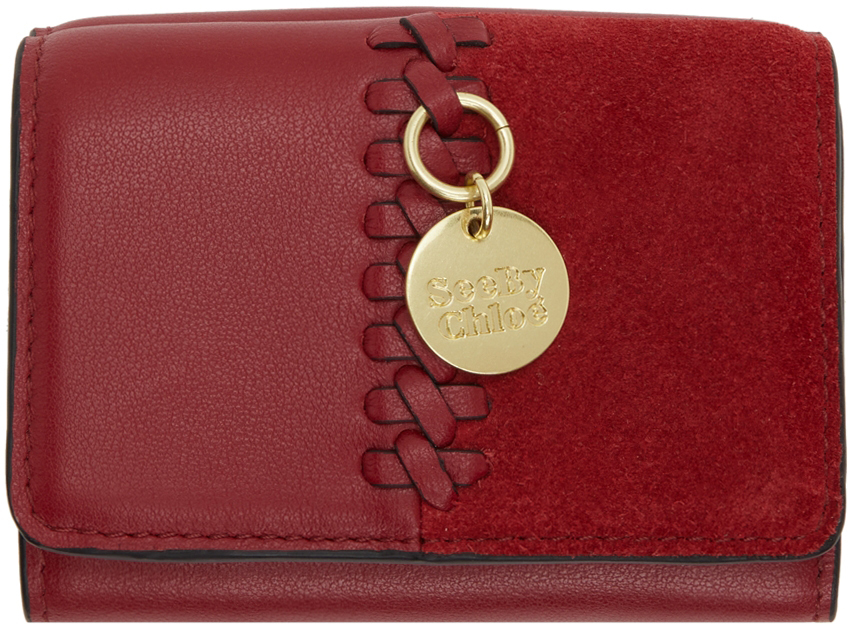 See by Chloé Red Mini Tilda Trifold Wallet