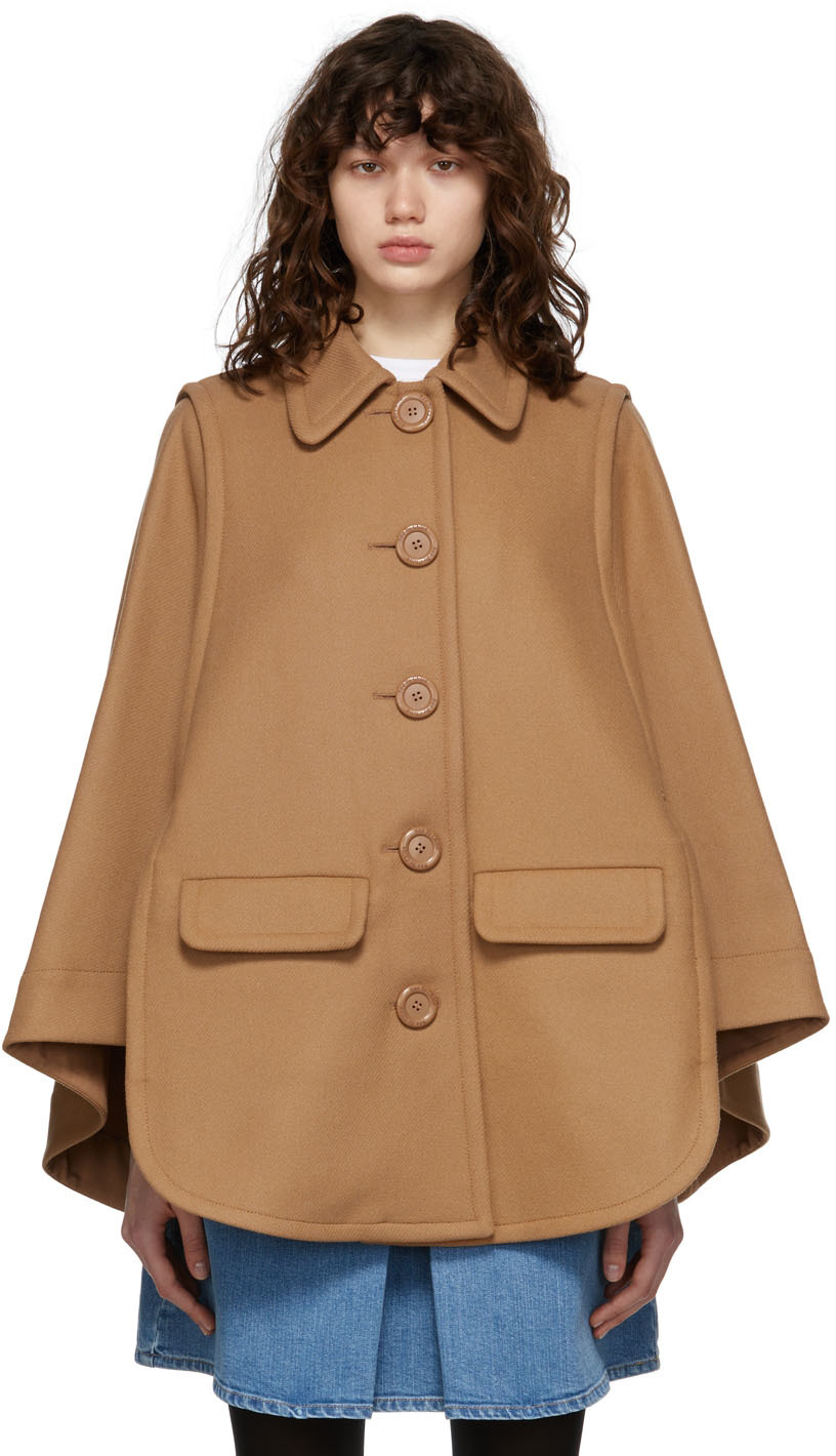 See by Chloé Beige Cape Coat