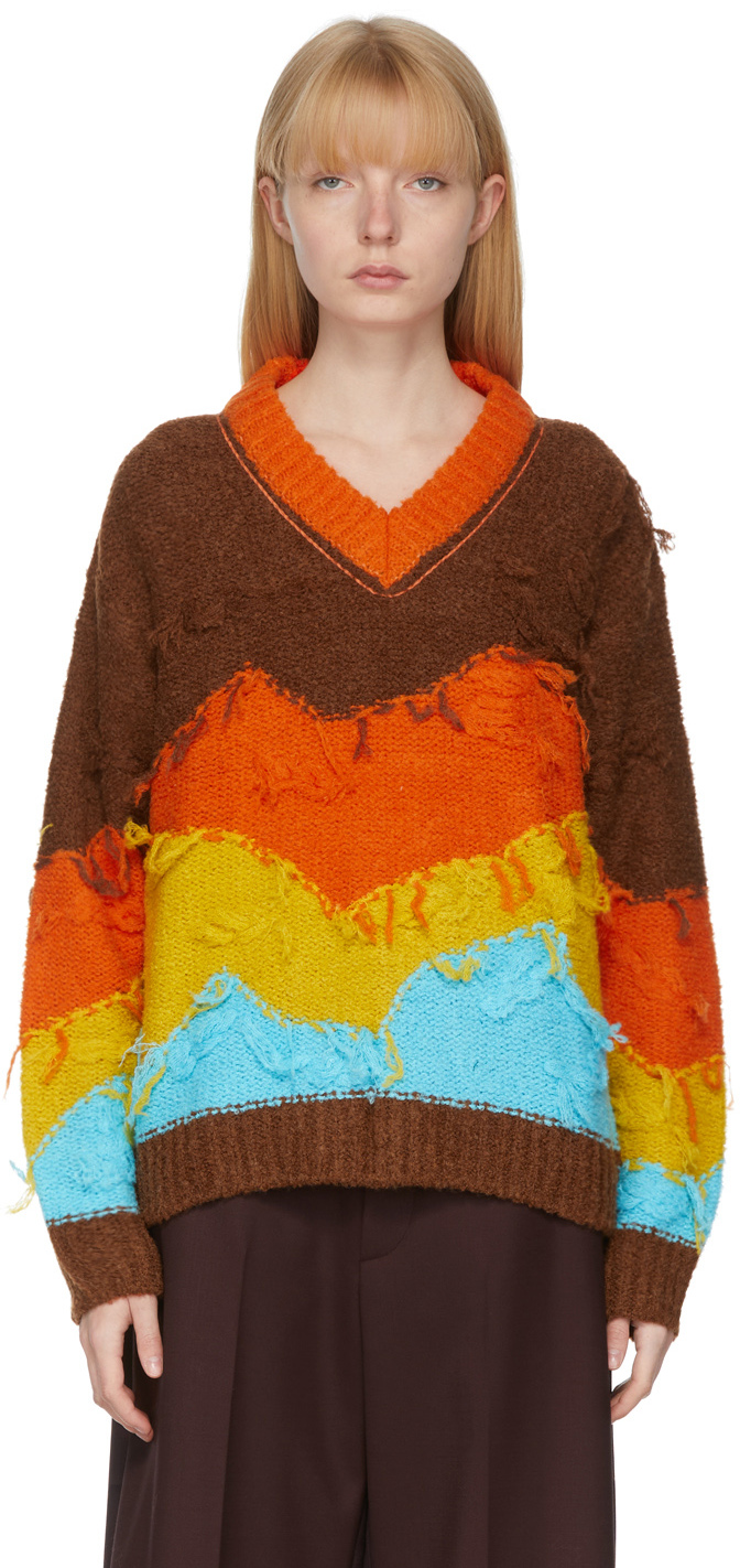 Andersson Bell Brown Mountain Intarsia Sweater | Smart Closet