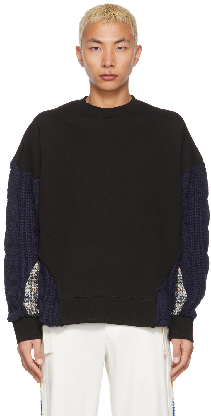 Black Unisex Contrast Antwerp Sweatshirt