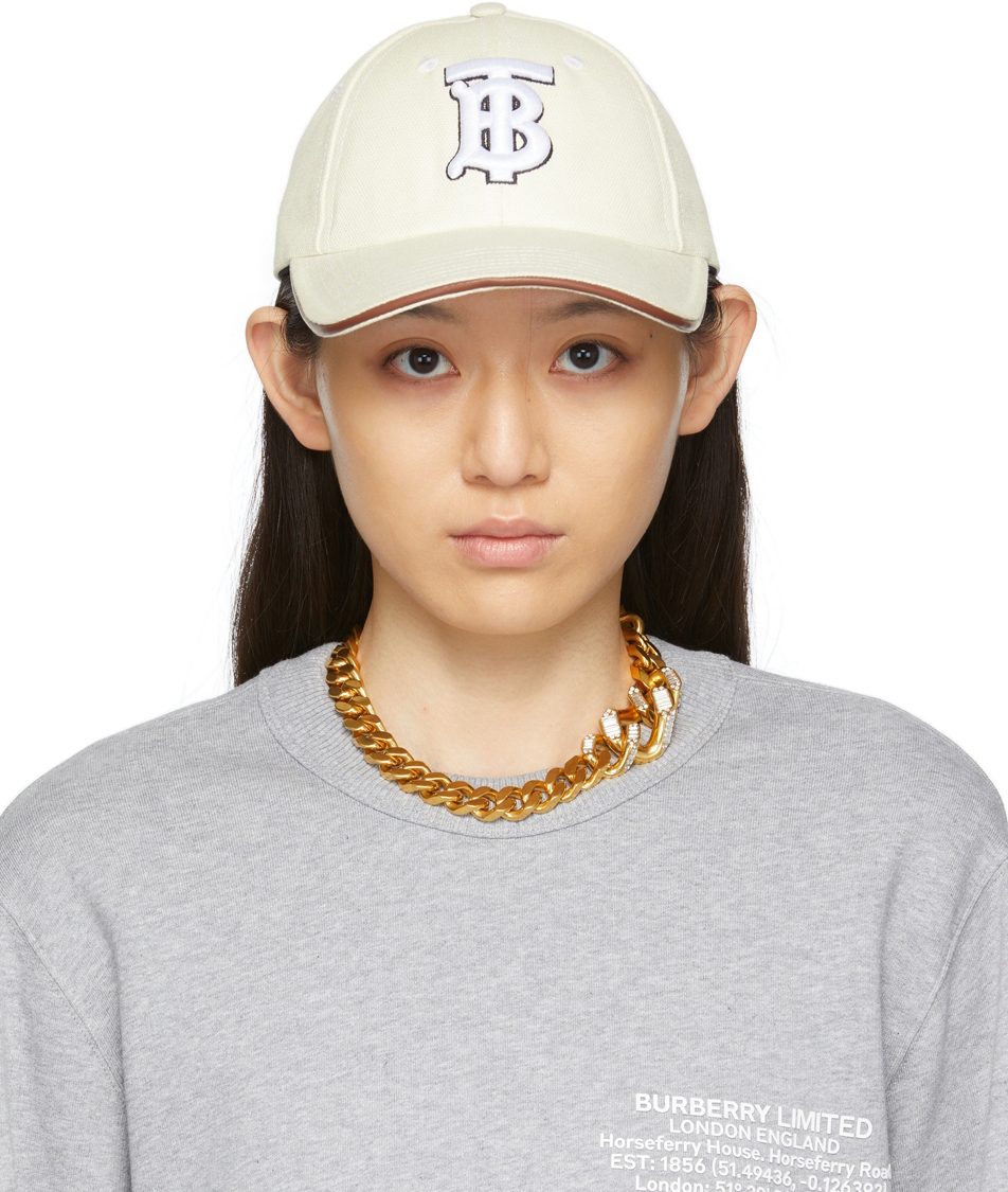 burberry white cap