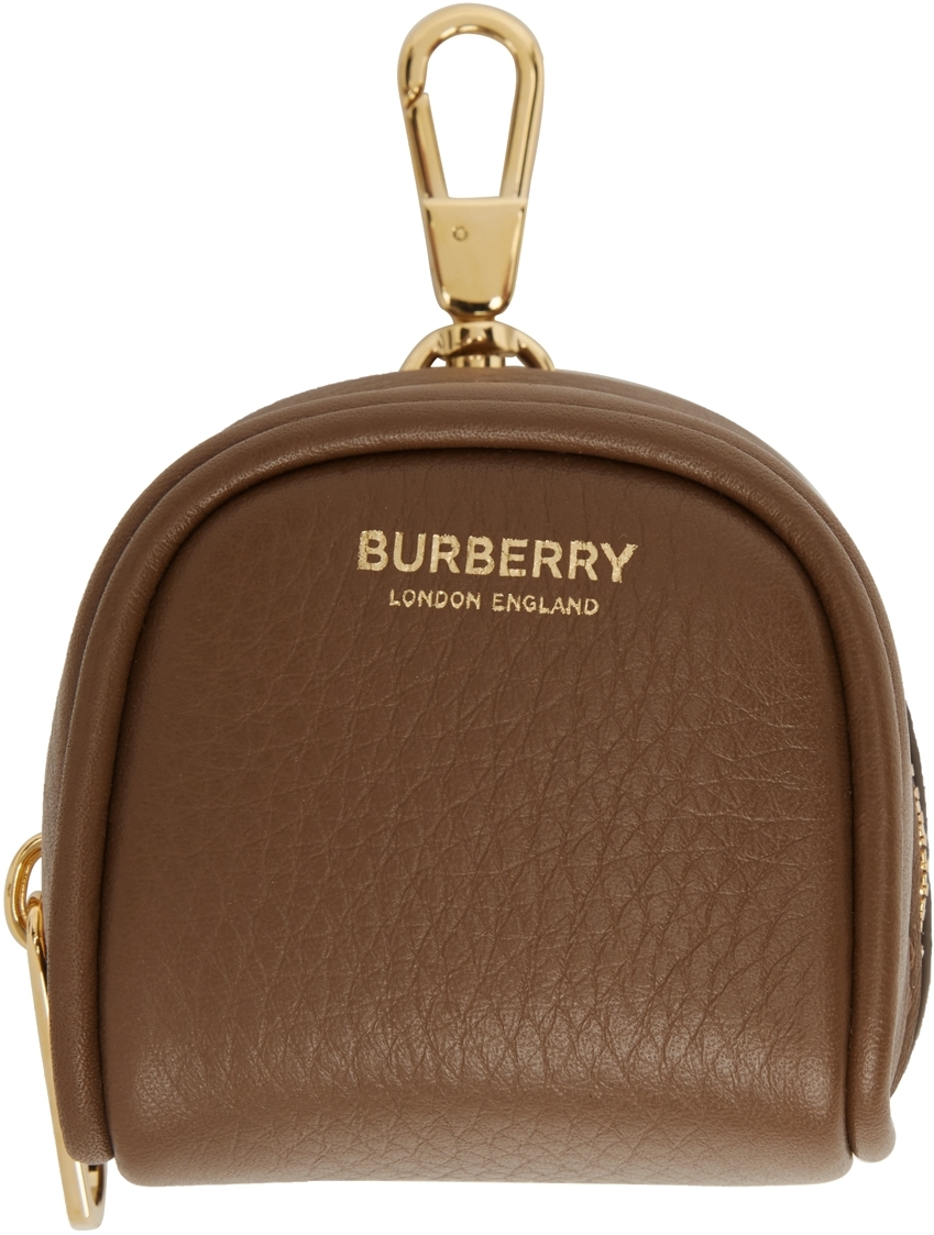 Burberry Brown Cube Bag Charm Keychain