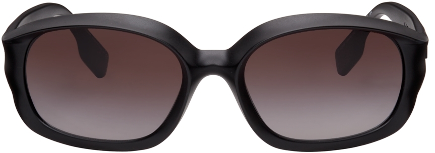 Burberry: Black Oval Sunglasses | SSENSE
