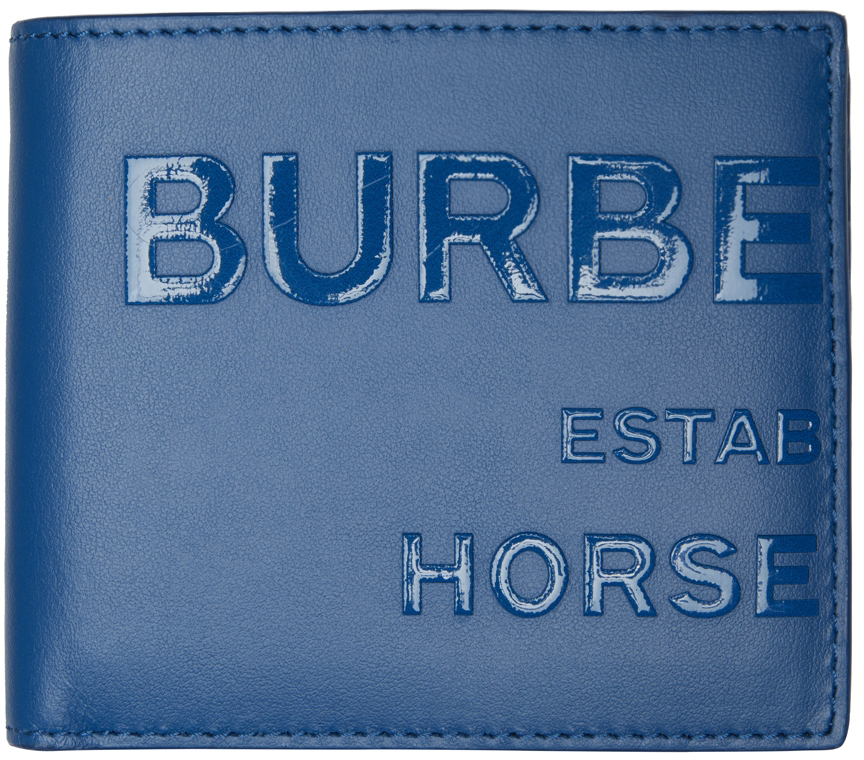 Burberry ブルー Horseferry バイフォールド ウォレット