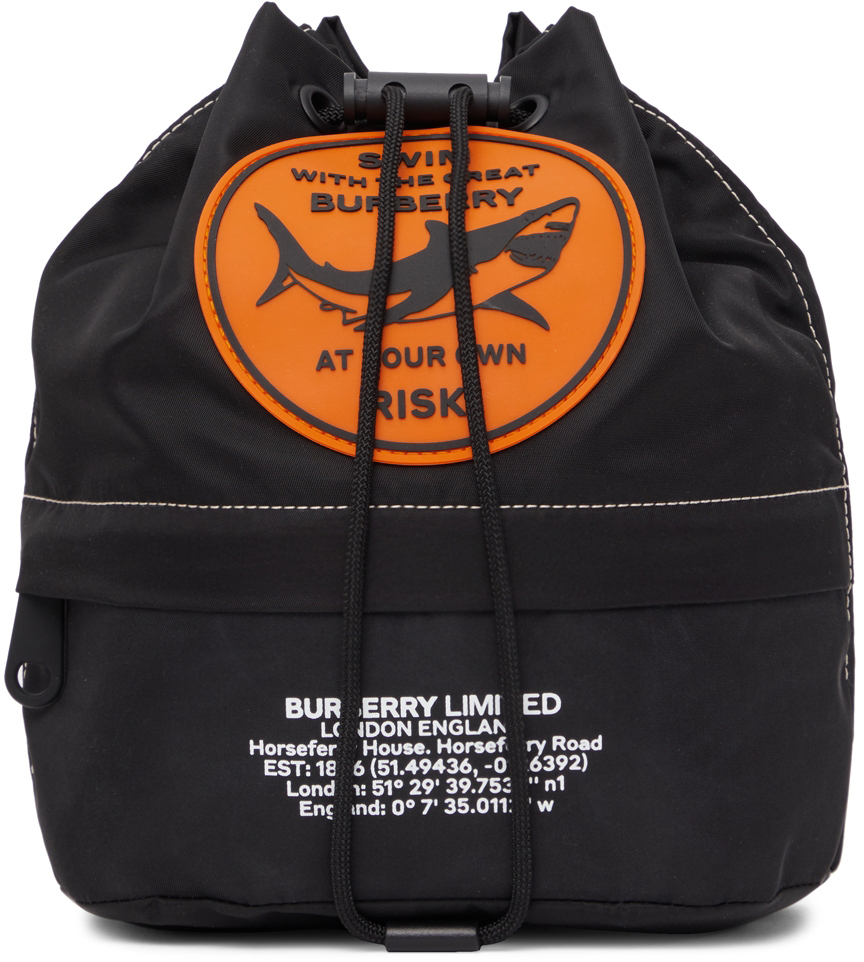Burberry Black Nylon Badge Appliqué Backpack