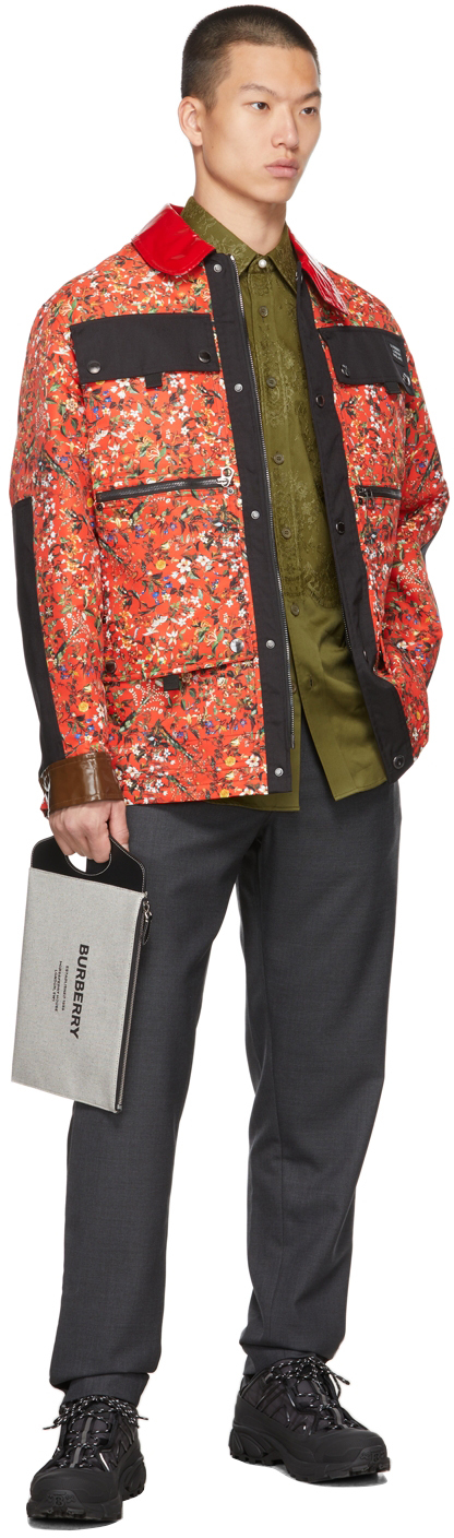 Burberry レッド フローラル ジャケット