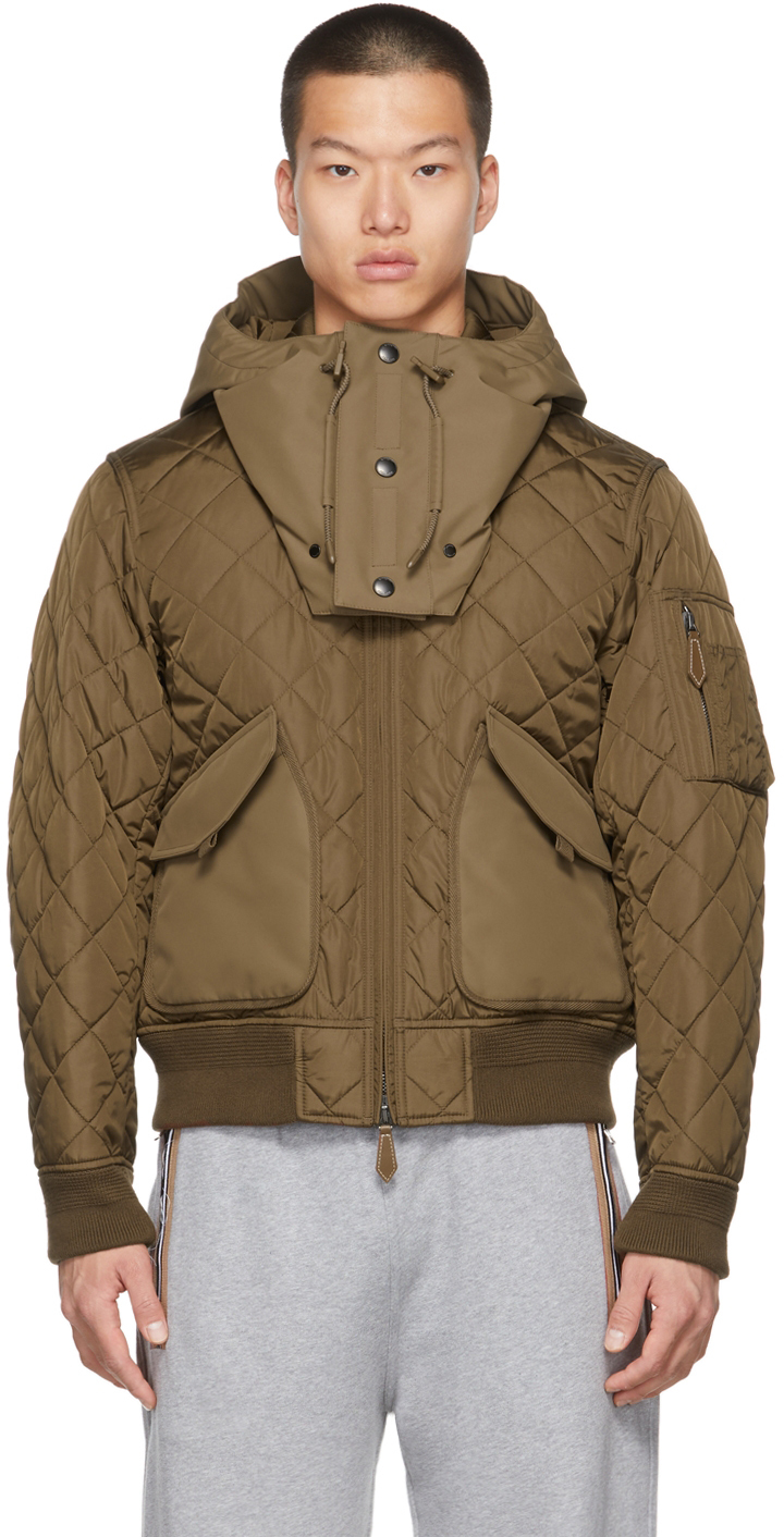 burberry brown quilted jacket