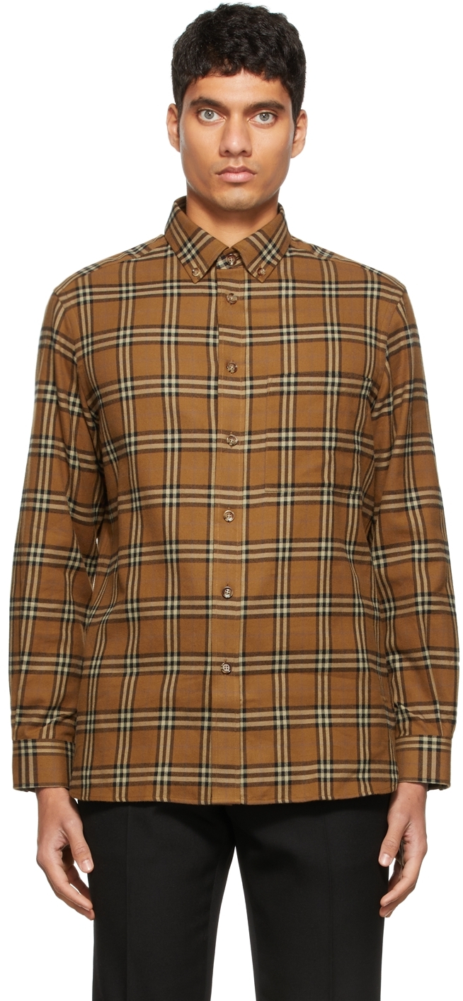 Burberry: Brown Classic Check Shirt | SSENSE