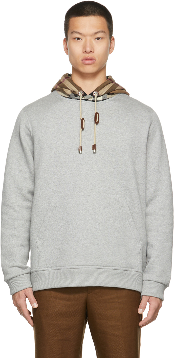 Burberry チェック フリース フーディ