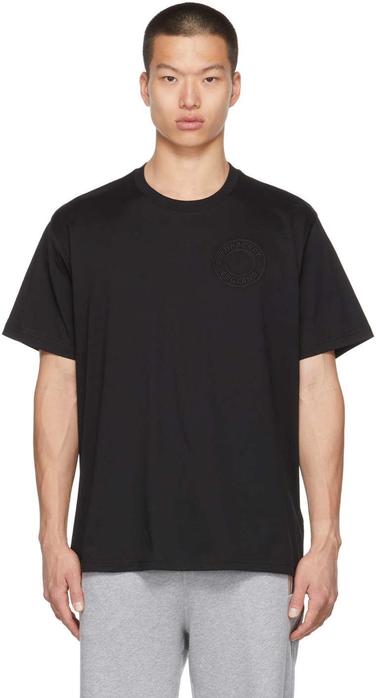 Burberry Black Logo Graphic Oversized T-Shirt