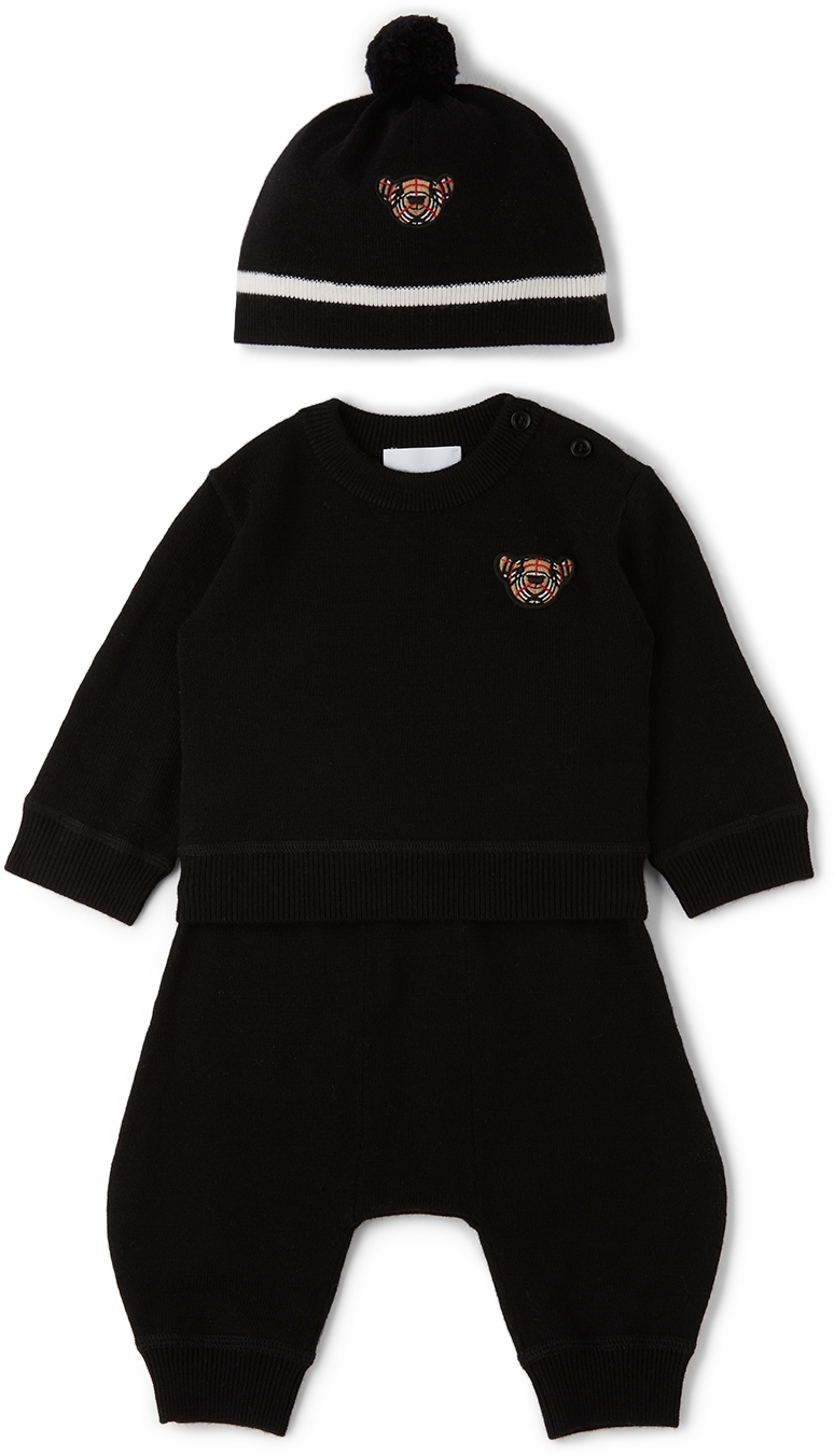 充実の品 BURBERRY バーバリー Black 'Lenore' baby set ベビーウェア